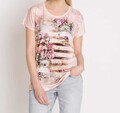 T-Shirt rosa 34 Damen Kurzarm-Shirt mit Druckmix bunt 8.9021