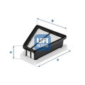 Luftfilter Filtereinsatz 30.654.00 UFI für RENAULT TWINGO II