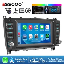 Carplay Android 13 Autoradio GPS Wifi Kamera Für Benz C/CLC Klasse W203  W209