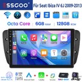 8Core Autoradio DAB Carplay Android Für Seat Ibiza IV 6J 2009-2013 KAM GPS BT AM