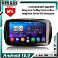 8-Kern 9" DSP Android 10 DAB+ Autoradio GPS CarPlay Navi Für Mercedes-Benz Smart