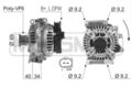 ERA Lichtmaschine Generator Lima 210273A für MERCEDES KLASSE W211 Model S211 200