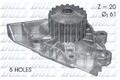 DOLZ C124 Kühlmittelpumpe Wasserpumpe passend für PEUGEOT 206 Schrägheck (2A/C)