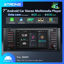 7" Autoradio Android 13 4G+64GB 8-Kern DSP WiFi GPS CarPlay für BMW E39 M5