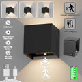 LED Cube Würfel Wandleuchte Wandlampe mit Bewegungsmelder Up Down mit Schalter
