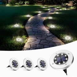 4x LED Solarleuchte Bodenstrahler Außen IP65 Gartenleuchten Garten Solarlampen
