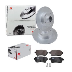NK BREMSSCHEIBEN 260mm + BELÄGE HINTEN passend für RENAULT MEGANE 3 SCENIC 3HA 260x8mm | MIT elektr. Handbremse | Bj 2008-2016