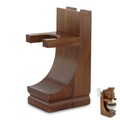 Klassischer Rasierständer aus Holz für Pinsel und Rasierer, 2-in-1-Luxus-Rasiers