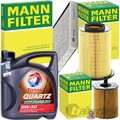 MANN INSPEKTIONSPAKET+TOTAL 5W-30 MOTORÖL passend für FORD FOCUS 2 DA 1.6 TDCI