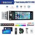 Autoradio 1 DIN Funk Carplay Android Auto Mit Bildschirm USB AUX TF FM Bluetooth