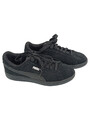 Puma Damen Sneaker Low Wildleder Schnürung Schwarz Gr. 36 Logo-Print