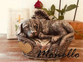 Monello Hundeurne Hund in Korb mit Gravur Urne für Hund Tierurne B-Ware