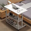 Laptoptisch Computertisch Einstellbar Schreibtisch Bürotisch PC Tisch mit Rollen