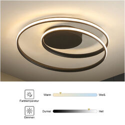 LED Deckenleuchte Ring-Design Deckenlampe Mode Wohnzimmerlampe Stufenlos dimmbar