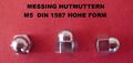 M5 HUTMUTTERN SECHSKANTMUTTERN  MESSING GALVANISCH VERCHROMT HOHE FORM DIN 1587
