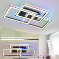 45W 3 Rahmen LED-Deckenleuchte 3000K-6500K Modern Wohnzimmer Deckenlampe RGB+LED