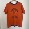 1992 Beastie Jungen Junior Varsity Tour Vintage Shirt wendbar orange/blau groß