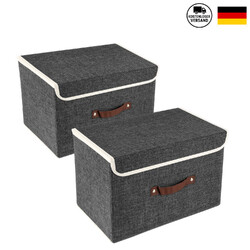 TYEERS Faltbare Aufbewahrungsbox mit Deckel, Stoff, Waschbare, Kisten Au...