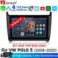 DAB+ Android 14 Autoradio Apple Carplay für VW Polo 6R 6C V 2008-2020 Navi 2+64G
