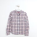 EDC BY ESPRIT Bluse Hemd Kariert Oversize Weiß Rot Blau Gr. S 36
