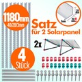 4x PV Halterung 118cm Solarpanel Solarmodul Aufständerung Photovoltaik Flachdach