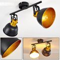 Retro Decken Leuchten Flur Dielen Strahler Wohn Schlaf Zimmer Lampe Schwarz/Gold