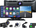 9,3" Tragbares Autoradio Wireless Apple Carplay Android Auto DVR +Rückfahrkamera