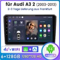 6+128G Für AUDI A3 8P 2003-2012 Android14 Autoradio DAB+ Carplay GPS Navi BT SWC