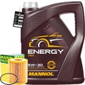 MANN ÖLFILTER + 5L 5W-30 MOTORÖL MANNOL für FORD C-MAX GALAXY KUGA TRANSIT TDCI