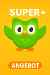 Duolingo Super 🚀 12 Monate 🔥 Keine Werbung ✅ Unbegrenzte 💖