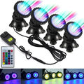 1/2/4x LED RGB Aquarium Unterwasser Tauch Pool Teich Lampe Garten Beleuchtung