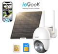 ieGeek 2K/3MP 4G LTE Überwachungskamera Aussen Solar mit IP65 Bewegungserkennung