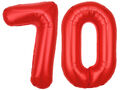 Folienballon Zahl 70 XL Rot Zahlenballon Luftballon Geburstag Party Nummer 