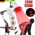 150W Wärmelampe Rotlicht Infrarotlampe Rotlichtlampe Faltbar Therapie lampe DE.
