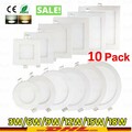 10X LED Panel Einbaustrahler Deckenleuchte Einbau Leuchte eckig Rund Spots flach