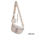 Bauchtasche  Umhängetasche Crossbody-Bag Damen Tasche Kunstleder Italy-Design