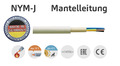 NYM J 3x1,5 3x2,5 5x1,5 5x2,5mm² Mantelleitung Elektroleitung Kabel 50 und 100m