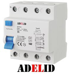 Wallbox Fehlerstromschutzschalter FI Typ B E-Auto 63A 300mA Allstromsensitiv RCD✅ Elektroauto ✅ 4-polig ✅ FI-Schutzschalter ✅ 0,3A 10kA