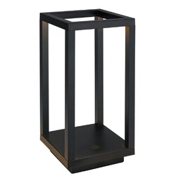 LED Laterne Lampe Tischlampe Kabellos IP44 Dimmbar Touch Akku CCT 22cm Schwarz