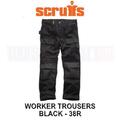 Scruffs Herren Arbeiter Arbeitskleidung Hose schwarz Größe 38R - T54824