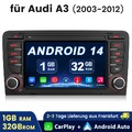 Für Audi A3 8P 2003-2012 1+32G Autoradio Android 14 GPS NAVI Apple Carplay Bose