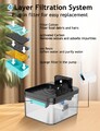 2.2L Trinkbrunnen für Katze Katzen Hunde Wasserbrunnen Katzenbrunnen Ultraleise