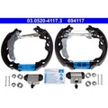 Bremsbackensatz ATE 03.0520-4117.3 für Citroën Peugeot C1