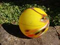 Ersatzglaskugel gelb für Edelrost Blumen Glaskugel Dekokugel Glas Gartendeko
