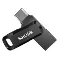 SANDISK Ultra® Dual Drive Go USB Stick, 64 GB, 150 MB/s, Schwarz