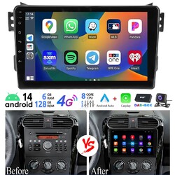 Autoradio DAB+ Carplay 8 Core Android 14 Für Suzuki Splash Opel Agila B RDS NAVI