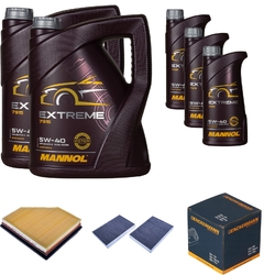 DENCKERMANN Inspektionspaket MANNOL Extreme 5W-40 13L für BMW 5er M 550i xDrive