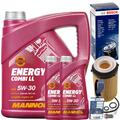 BOSCH ÖLFILTER F026407166+MANNOL 5W30 für MERCEDES GLC GLK GLA W176 177 246 205