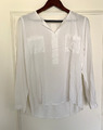 OPUS Langarm-Damen-Schlupf-Bluse-Shirt Gr. 40 M 💕 Woll-Weiß