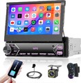 7" 1DIN Flip Autoradio Touchscreen Bildschirm USB BT FM MP5 Player Radio Kamera